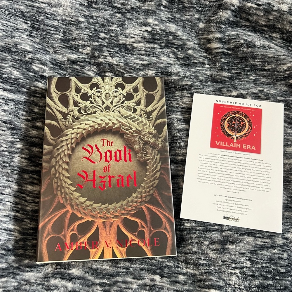 Bookish Box Edition The Book of Azrael Hardcover